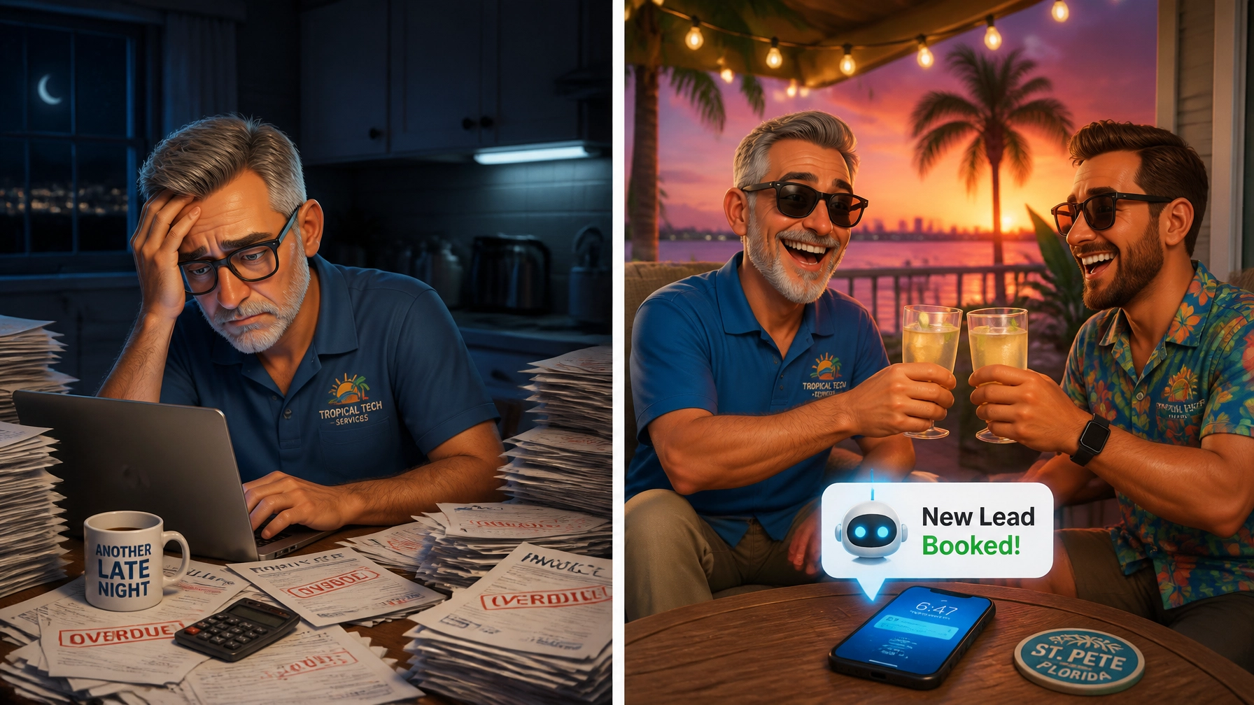The difference between the 10 PM grind and a relaxed evening in St. Pete